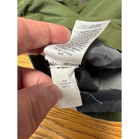 Eddie Bauer Nylon Mountain Parka Olive Green Embroidered Logo 90s Size XL - Picture 14 of 15